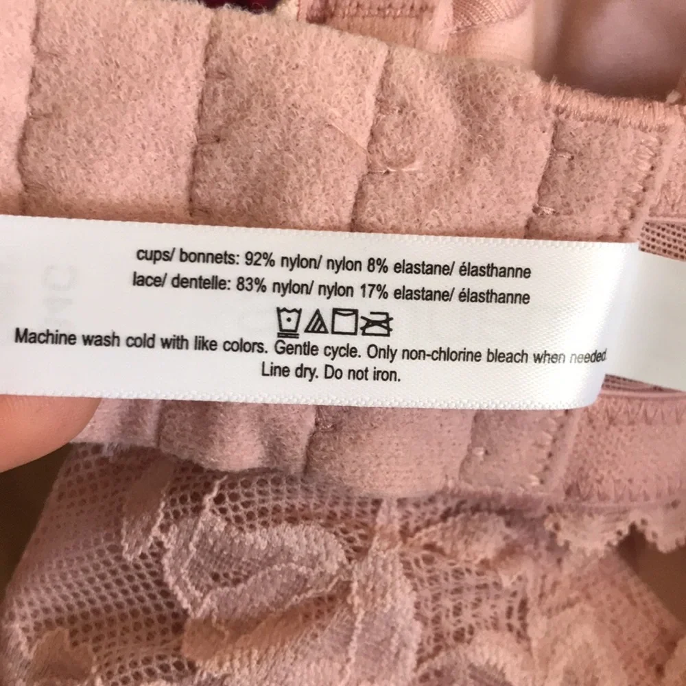 NEW Maurices SmoothBliss Demi Lace‎ Trim Underwire Bra 34C